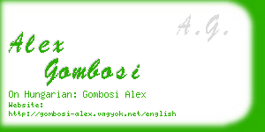 alex gombosi business card